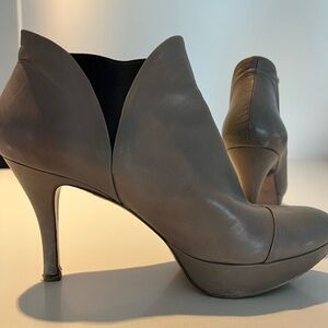 Pura Lopez Gray Heeled Boots